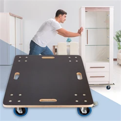 Rollbrett Möbelroller 60 x 80 cm aus Multiplex mit Feststellbremsen Tragkraft 800 kg 126