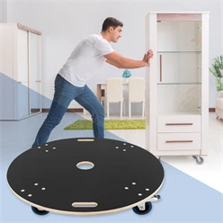 Rollbrett Möbelroller rund Ø 87 cm aus Multiplex mit Feststellbremsen Tragkraft 800 kg 126