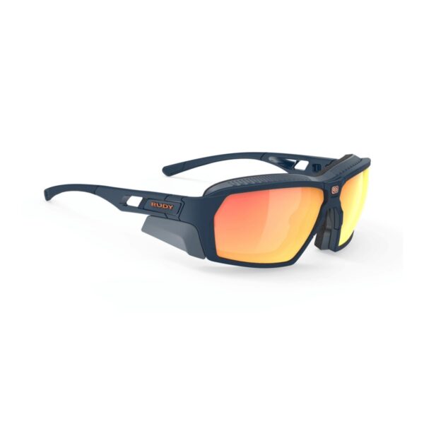 Rudy Project Agent Q Blue Navy Avio Matte Multilaser Orange Brille Fahrradbrillen