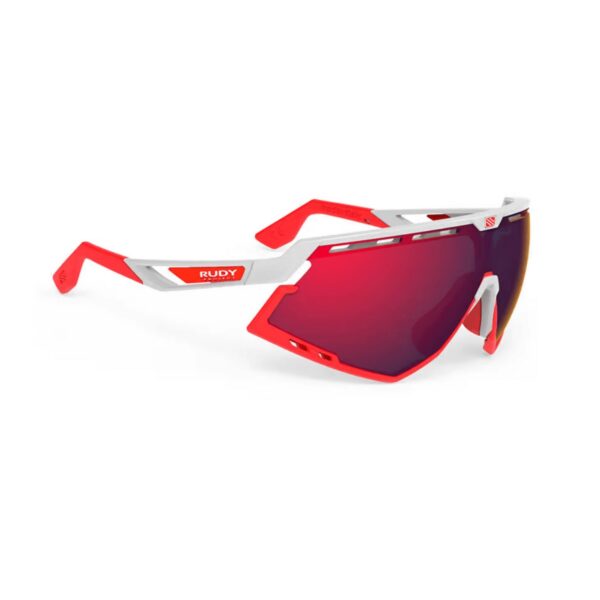 Rudy Project Defender Brille Weiß Glanz Rot Fluo Fahrradbrillen