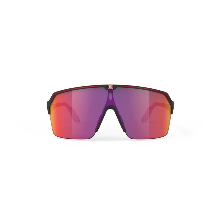 Rudy Project Spinshield Air Brille mattschwarz mit roter RP-Multilaser-Linse Fahrradbrillen