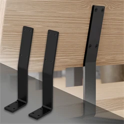 Rückenlehnenhalterung 2er Set 345 x 90 mm Schwarz aus Stahl ML-Design 8023