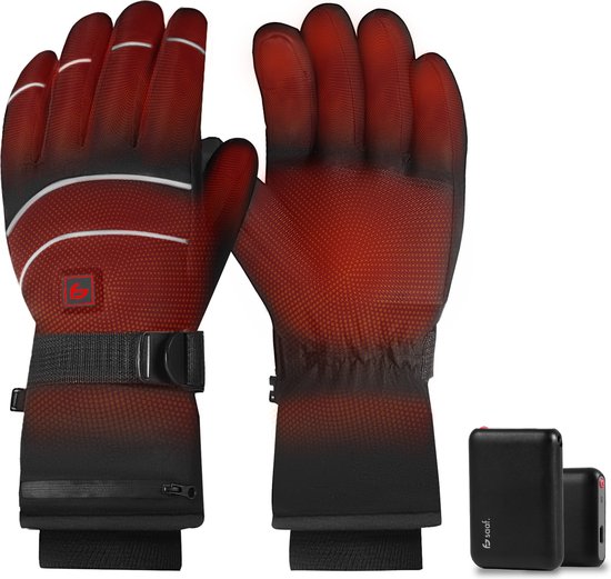Saaf Beheizte Handschuhe - USB Wiederaufladbar - Elektrische / Ski / Motor Handschuhe - Beheizt 3 Stufen - Größe M - 5600 mAh - Damen / Herren Schön & Gesund