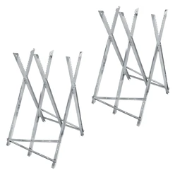 Sägebock Metall Sägegestell klappbar 3-fach Silber aus Metall bis 100 kg 4659