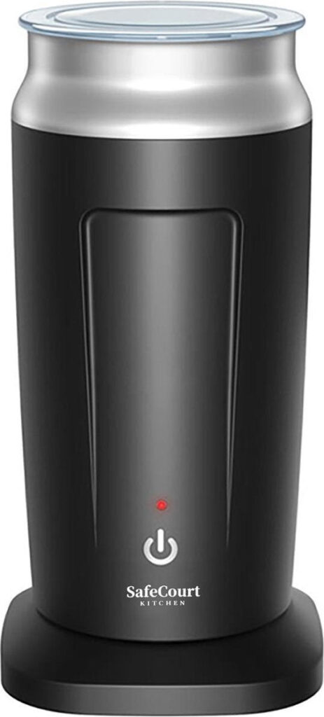 Safecourt Kitchen Milchaufschäumer - Elektrischer Milchaufschäumer - Schwarz - 4-in-1 - Einfach zu bedienen - 500W - BPA-frei Wohnen & Kochen