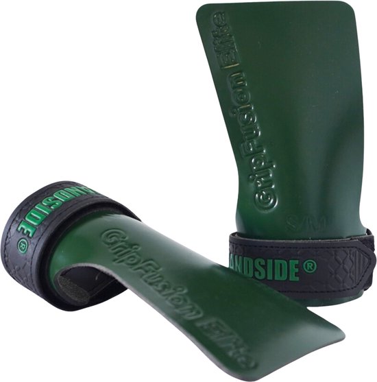Sandside Grips Elite 2.0 - Sticky Grips - No Chalk - Fitness Handschuhe - Fingerlose Griffe - Army Green L/XL Hobby & Sport