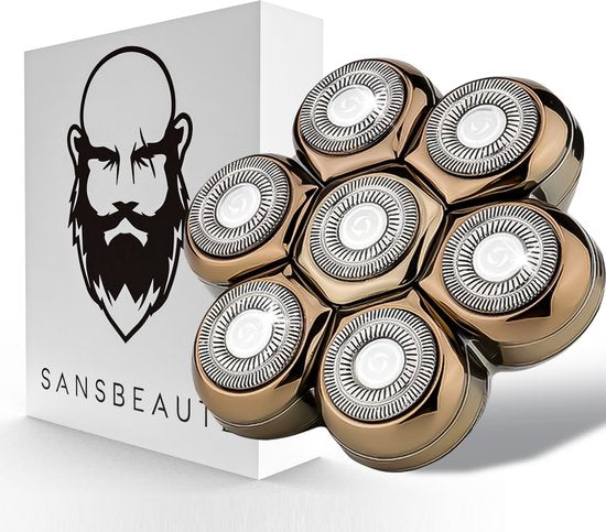 Sansbeauté® Scherkopf - Scherkopf - Magnetisch - Auswechselbar - 7 Klingen - MS-686 & MS-687 - Geeignet für alle Sansbeauté® SkullSharp PRO MAX Schön & Gesund