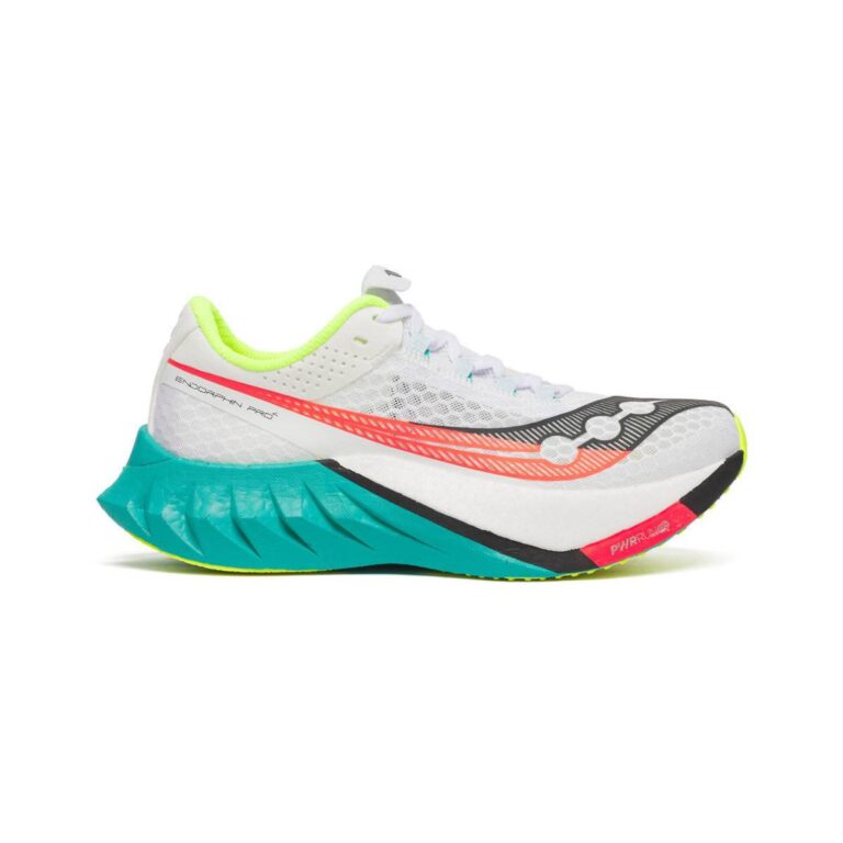 Saucony Endorphin Pro 4 Schuhe Weiß Blau AW25 Damen