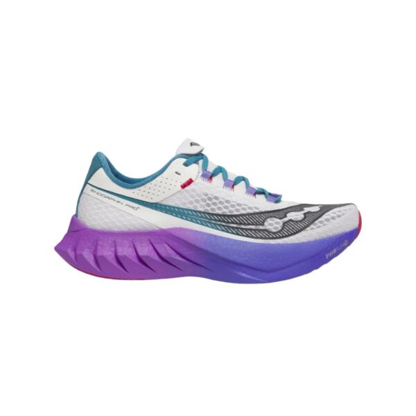 Saucony Endorphin Pro 4 Schuhe Weiß Lila SS25