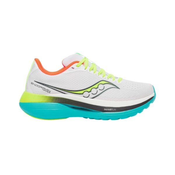 Saucony Endorphin Trainer Schuhe Weiß Grün AW25 Damen