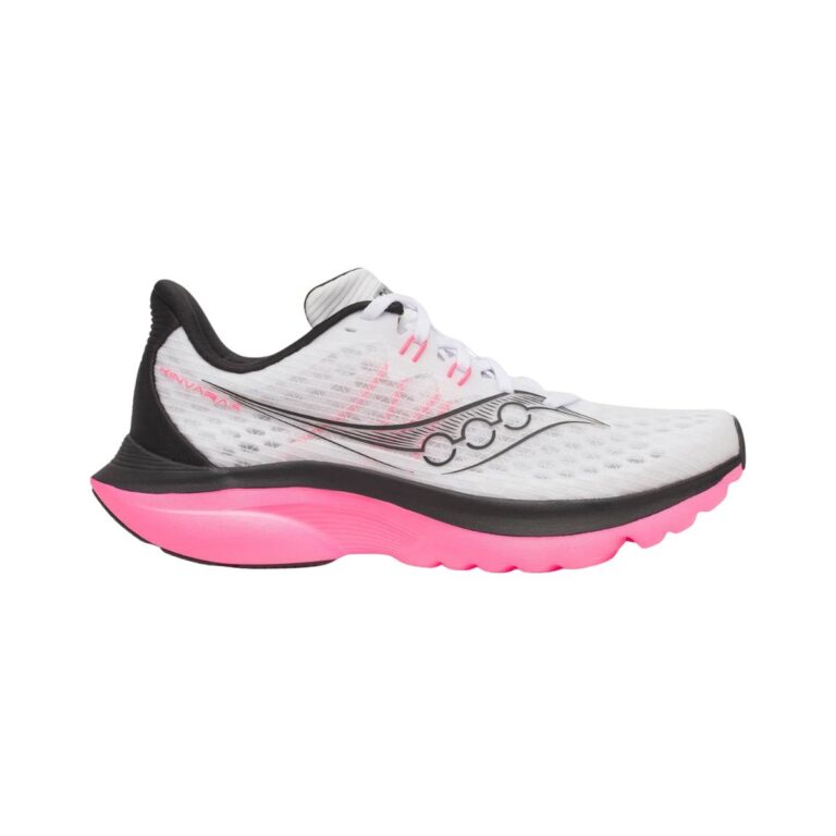 Saucony Kinvara 16 Schuhe Weiß Rosa AW25 Damen