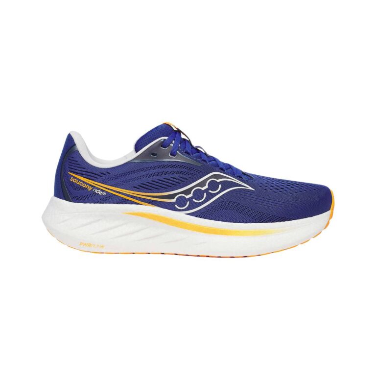 Saucony Ride 18 Schuhe Blau Orange SS25