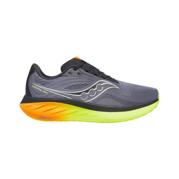 Saucony Ride 18 Schuhe Grau Gelb AW25
