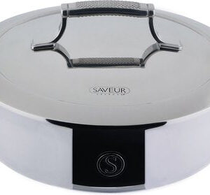 Saveur Selects - Voyage Bratpfanne - Ø25 cm - Dreilagiger Edelstahl - Für Induktion und alle anderen Wärmequellen - Backofenfest bis 260°C - Spülmaschinenfest Wohnen & Kochen
