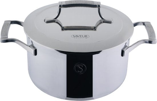 Saveur Selects - Voyage Kochtopf - Ø22 cm - Dreischicht-Edelstahl - PFAS-frei - Induktion - Backofenfest Wohnen & Kochen