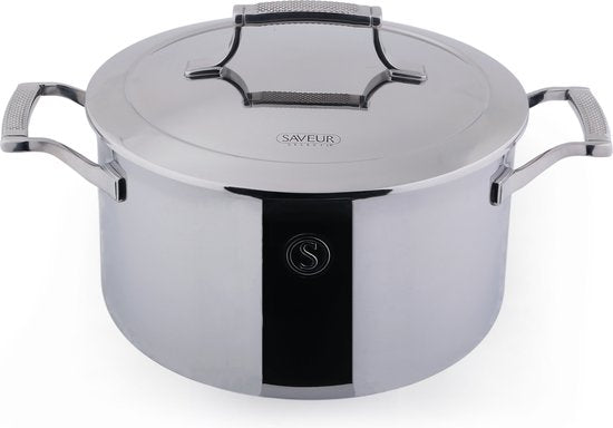 Saveur Selects - Voyage Kochtopf - Ø22 cm - Dreischicht-Edelstahl - PFAS-frei - Induktion - Backofenfest Wohnen & Kochen