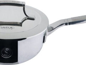 Saveur Selects - Voyage Stahlpfanne Ø20 cm - PFAS frei - Dreilagiger Edelstahl - Für Induktion und alle anderen Wärmequellen - Backofenfest bis 260°C - Spülmaschinenfest - Teflonfrei Wohnen & Kochen
