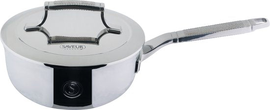 Saveur Selects - Voyage Stahlpfanne Ø20 cm - PFAS frei - Dreilagiger Edelstahl - Für Induktion und alle anderen Wärmequellen - Backofenfest bis 260°C - Spülmaschinenfest - Teflonfrei Wohnen & Kochen