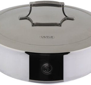 Saveur Voyage Kochtopf - Ø30 cm - Dreischicht-Edelstahl - PFAS-frei - Induktion - Backofenfest Wohnen & Kochen