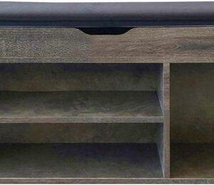 Schuhschrank Dielenbank mit Ablage - Schuhregal - mit Sitzkissen Wohnen & Kochen
