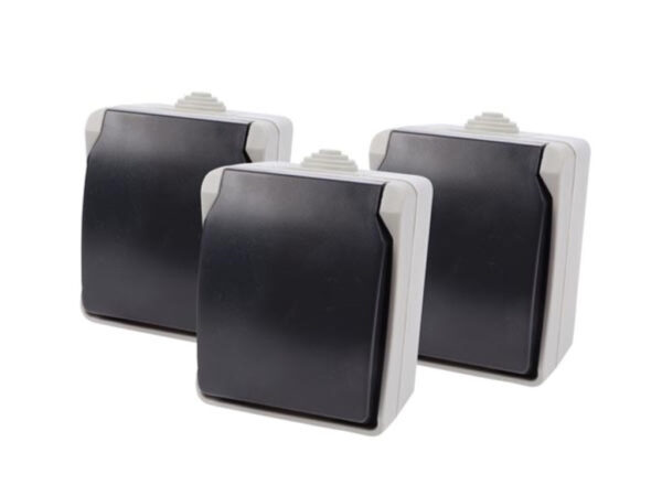 SCHUKO TÜR - AUSSENGEBRAUCH - IP54 - STANDARD - 3 Stück. Elektronik
