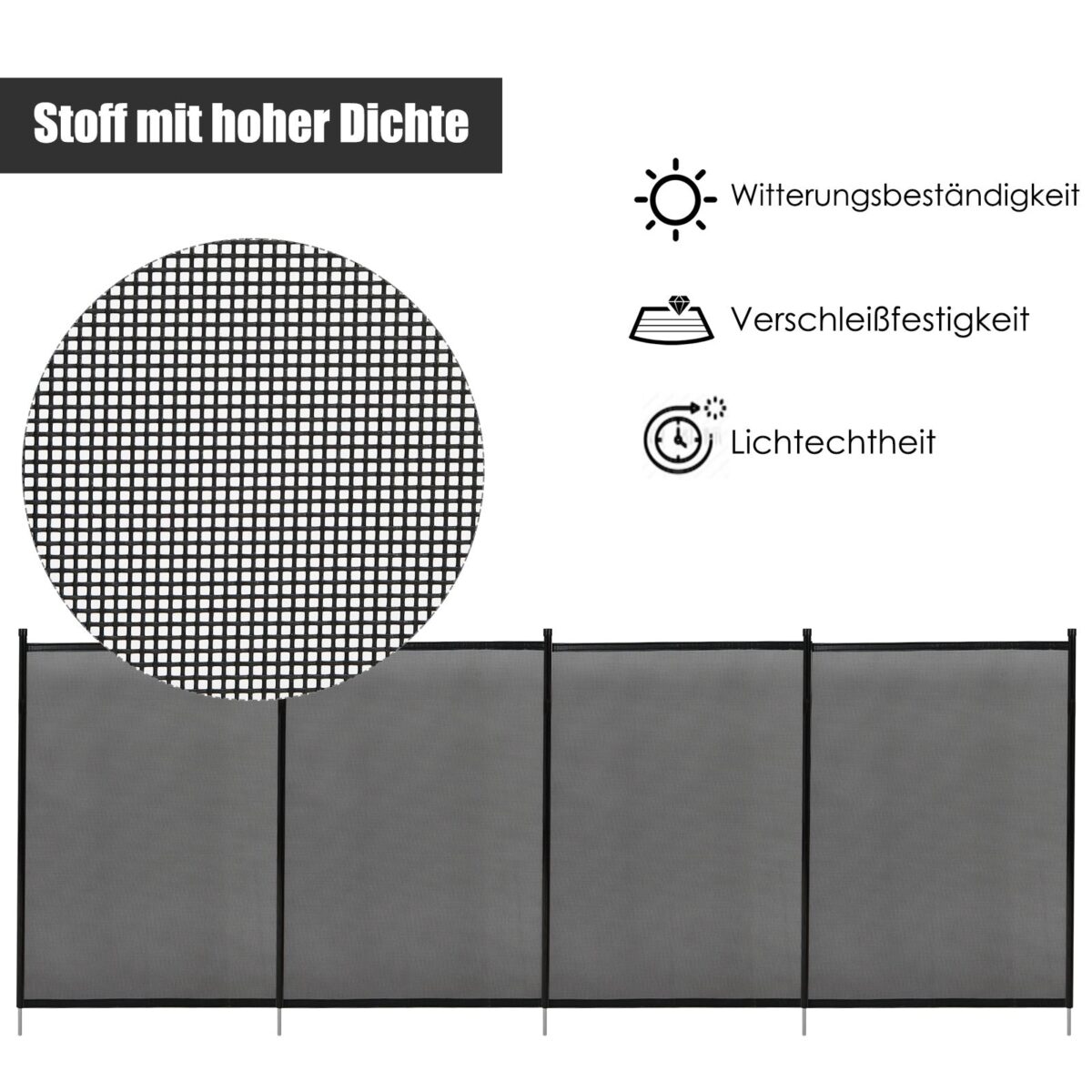Schwimmbadzaun Kinderschutzzaun Schwimmbadschutz Saunateichzaun 360 x 125 cm Haus & Garten