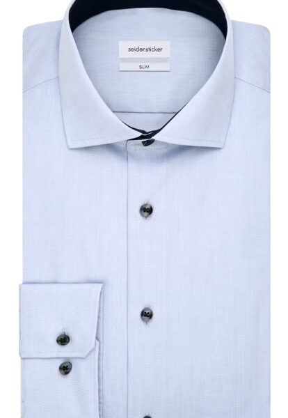 Seidensticker Slim Fit Hemd für Männer - 100% Baumwolle - Hellblau - Größe XL Kleidung