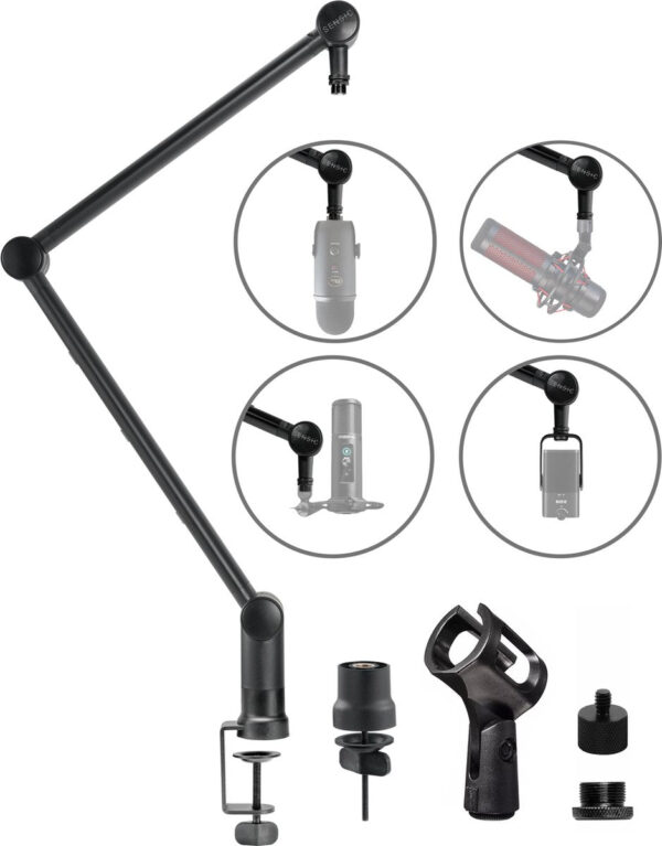 Sensic SA 20 Mikrofonarm ohne Mikrofon - Boom Arm - Mikrofonstativ - Mikrofonständer - Silent Movement