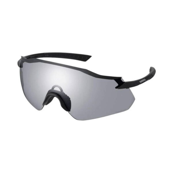 Shimano Equinox Mattschwarze Brille mit grauen photochromen Gläsern Fahrradbrillen