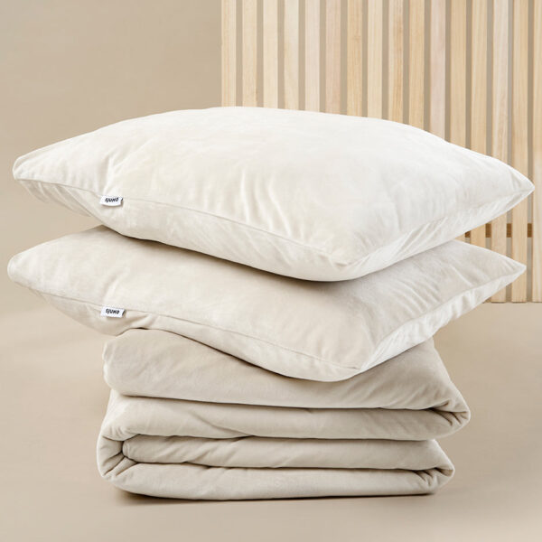 SJUMO Silky Smooth - Naturdüne - Bettbezugsset - 220 x 240cm Wohnen & Kochen