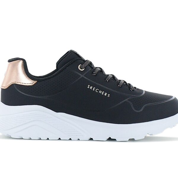 Skechers Uno Lite - Metallic Mode - Damen Sneakers Schuhe Schwarz 310384L-BLK
