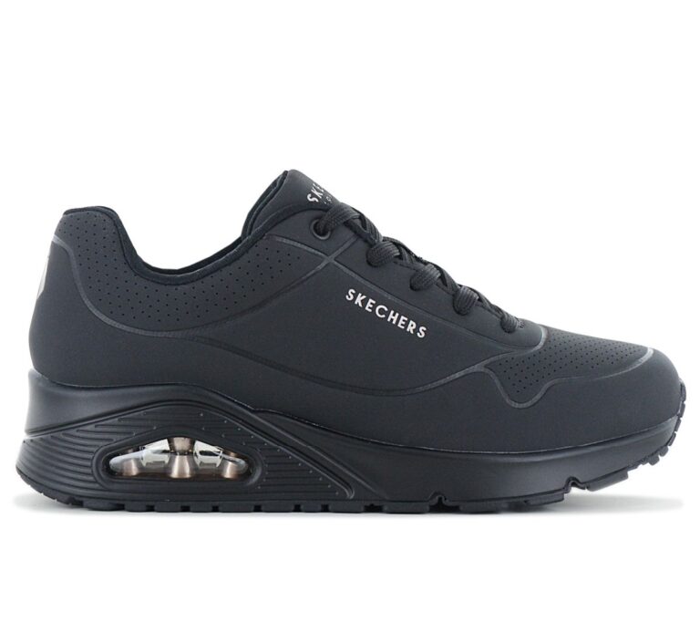 Skechers Uno - Stand on Air - Damen Sneakers Schuhe Schwarz 73690-BBK