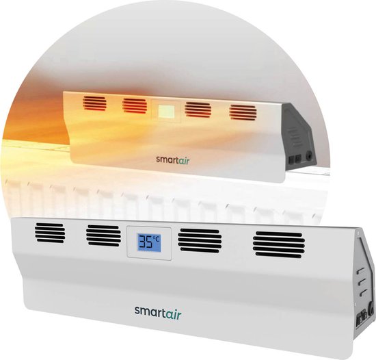 SmartAir - Tragbarer Heizkörper - Energieeffizient - Kabellos - Weiß Wohnen & Kochen