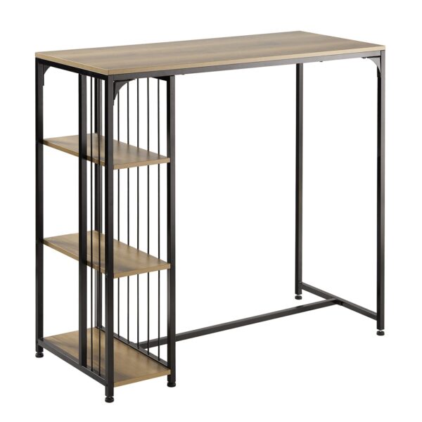 SoBuy Hoher Esstisch FWT84-PF - 3 Ablagen - 115 x 50 x 107 cm - Industrie Wohnen & Kochen
