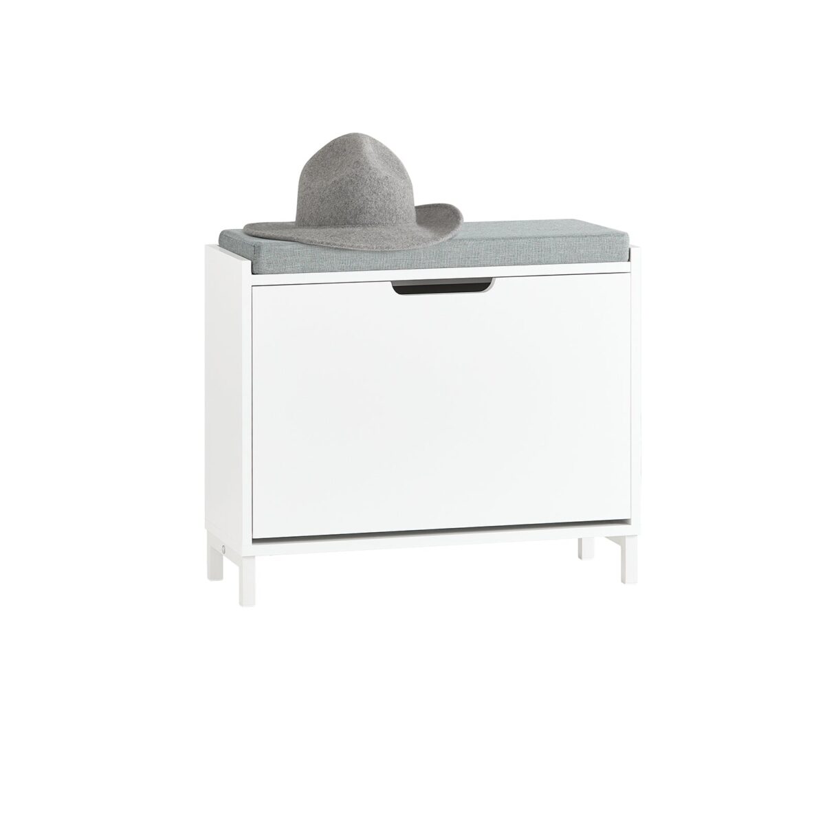 Sobuy Schuhbank mit Ablage und Kissen - Weiß - 60 x 24 x 52 cm - SoBuy FSR151-K-W Wohnen & Kochen