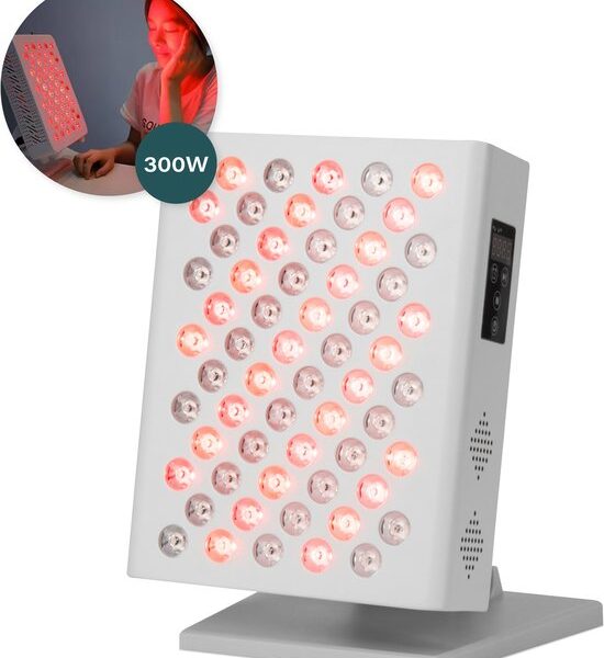 Soft&Silky Infrarotlampe - 300W - 630/850NM - 60LEDs - Infrarottherapie - Rotlichttherapie - Lampe für Muskeln - Lichttherapie - Gesicht - Gelenke - Rotlicht Schön & Gesund