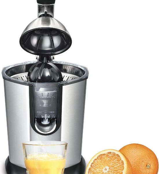 Solis - Citrus Juicer 8453 - Elektrische Orangenpresse - Stahl - 160 Watt - Silber/Schwarz Wohnen & Kochen