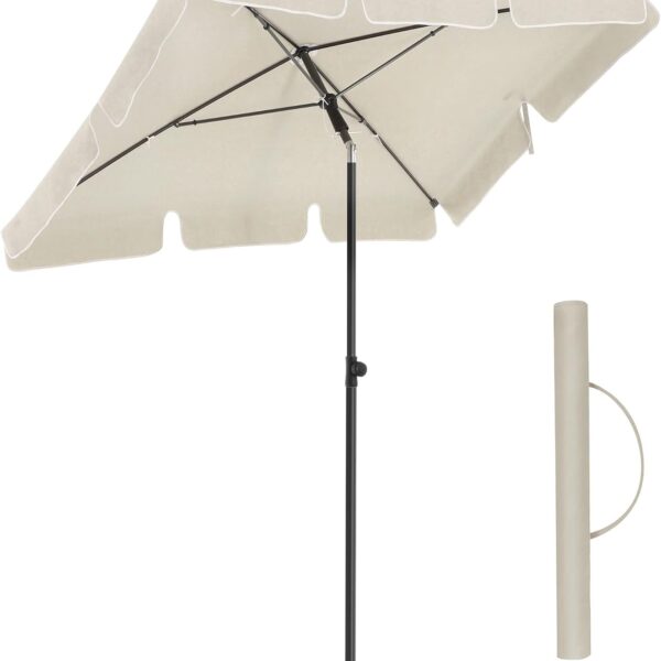 SONGMICS Rechteckiger Balkon-Sonnenschirm 200 x 125 cm