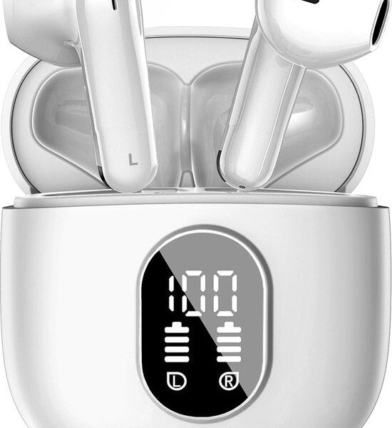 Soundtrex X-Pro Wireless Earphones - Bluetooth-Ohrhörer - Earpods kabellos - LED-Anzeige - Bluetooth 5.3 - Weiß Elektronik