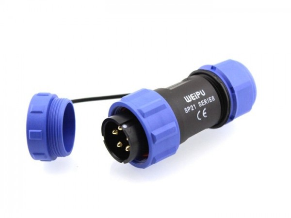 SP2110P5 Kabelstecker 5pol male (m) IP68 Schraubverriegelung