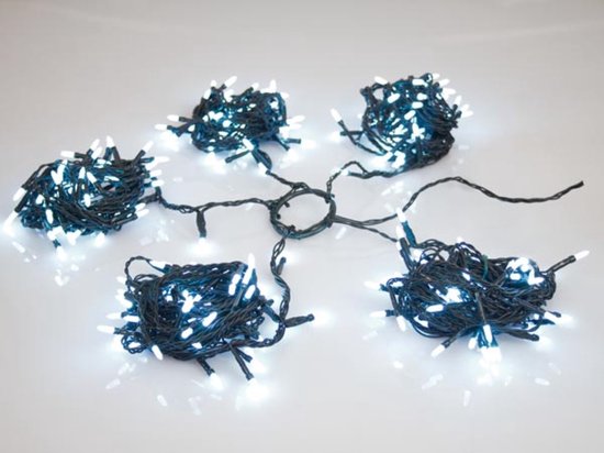 Speed Light LED - 330 LEDs - weiß - grünes Kabel - Modulator - 24 V (für Bäume bis zu 240 cm) Weihnachten