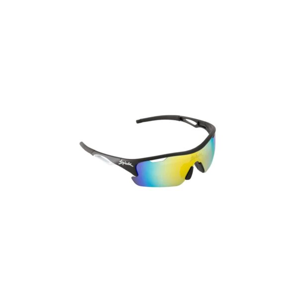 Spiuk Jifter Fahrradbrille Schwarz / Weiß Orange Spiegelgläser Fahrradbrillen