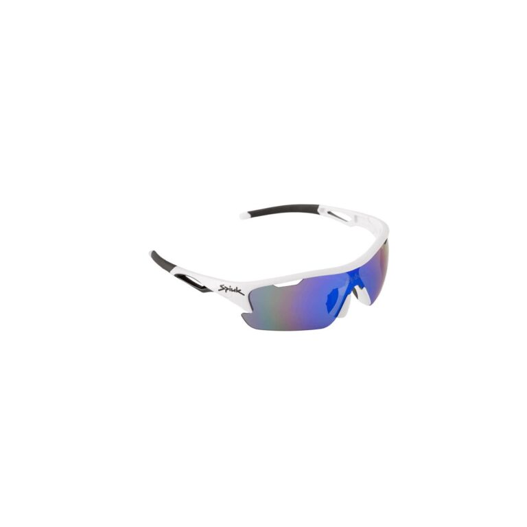 Spiuk Jifter Fahrradbrille Weiß / Schwarz Blau Spiegelgläser Fahrradbrillen