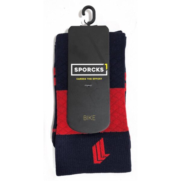 Sporcks Marie Blanque Socke (PRO ELITE) Blau und Rot