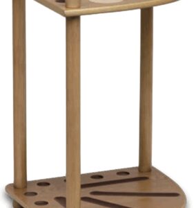 Ständer ECKE mit Ablage für 8 Queues Eiche