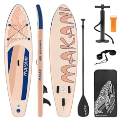 Stand Up Paddle aufblasbares SUP Board Makani 320x80x15 cm in Apricot aus PVC inkl. Pumpe und Tragetasche 1239