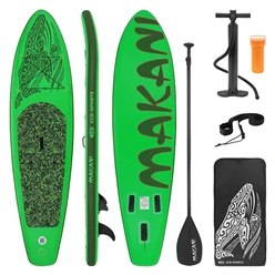 Stand Up Paddle aufblasbares SUP Board Makani 320x80x15 cm in Grün aus PVC inkl. Pumpe und Tragetasche 6288