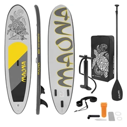 Stand Up Paddle aufblasbares SUP Board Maona 308x76x10 cm in Grau aus PVC inkl. Pumpe und Tragetasche 6288