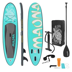 Stand Up Paddle aufblasbares SUP Board Maona 308x76x10 cm in Türkis aus PVC inkl. Pumpe und Tragetasche 6288