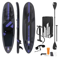 B-Ware Aufblasbares Stand Up Paddle Board mit Kajak Sitz 320x82x15 cm Schwarz aus PVC 6288